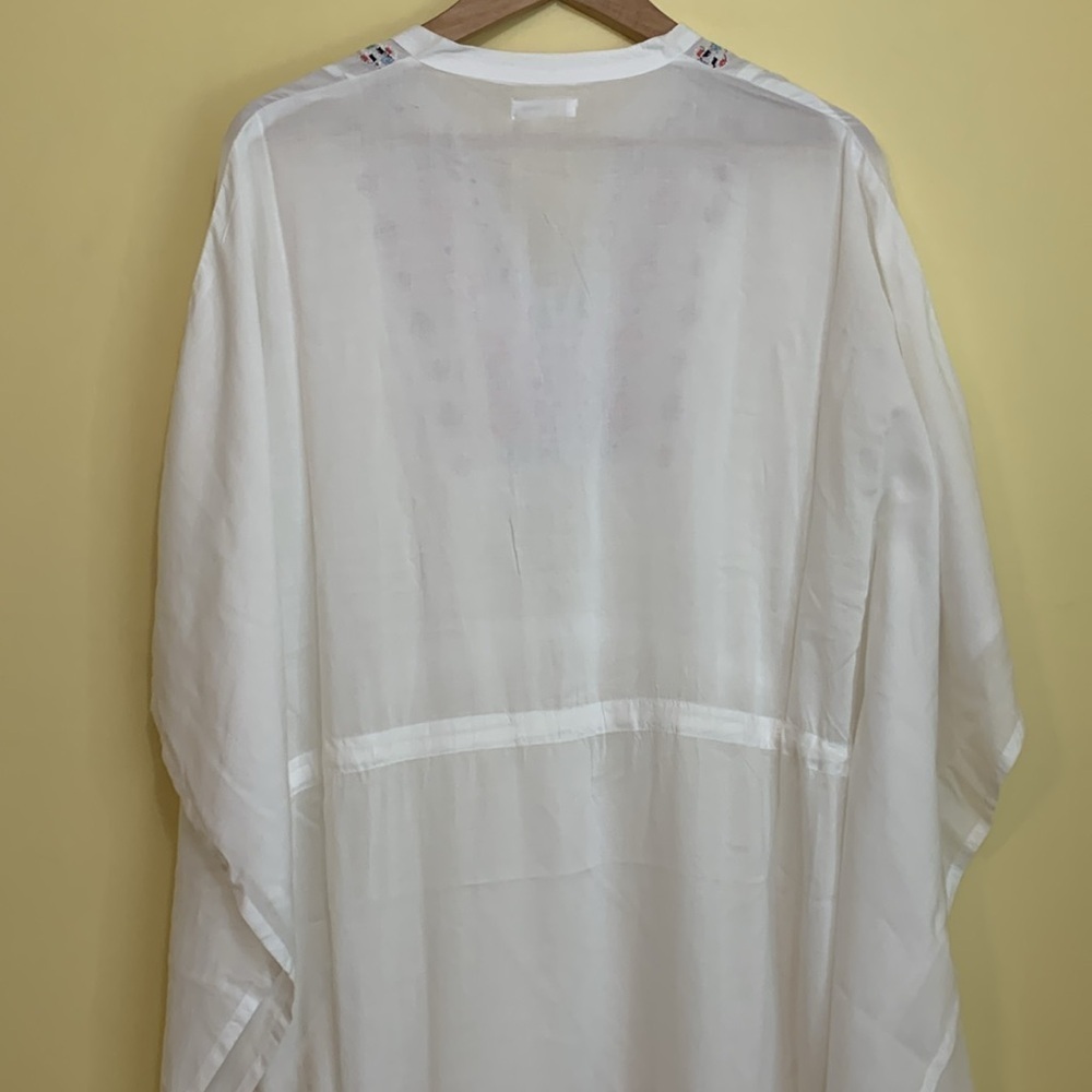 Guadalupe Design | NWT Gracie Viscose Embroidered Kaftan Beach Coverup Dress OS - Picture 14 of 17